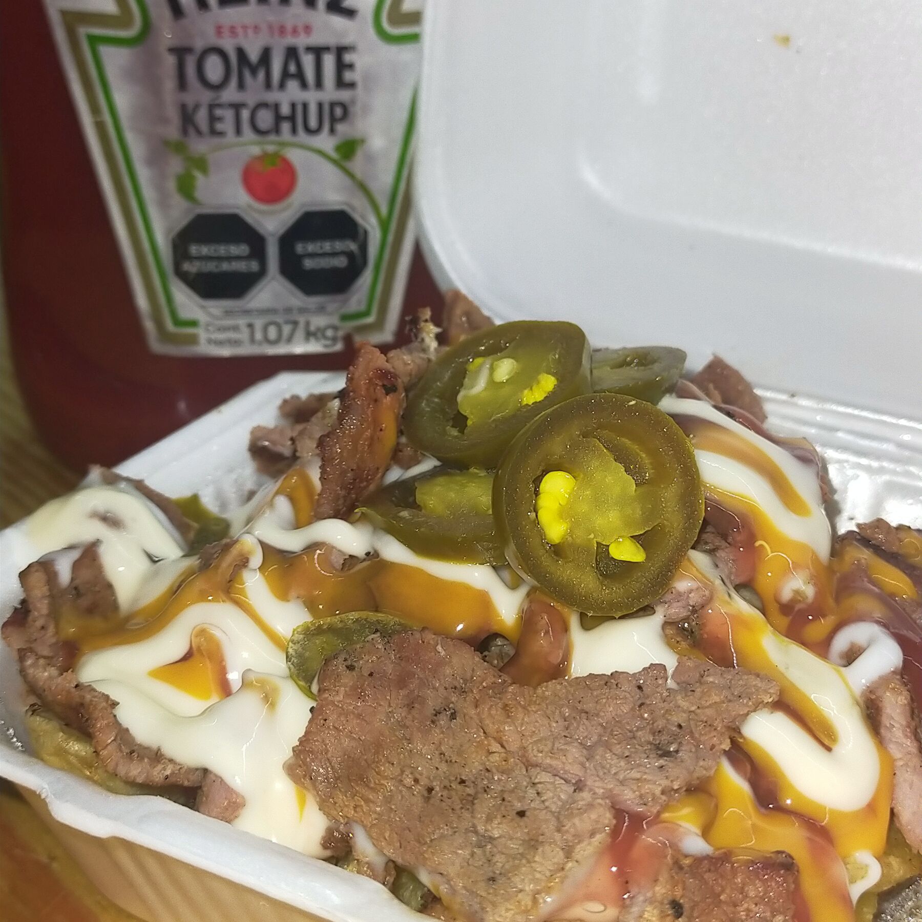 Papas a la Francesa con Carne Asada