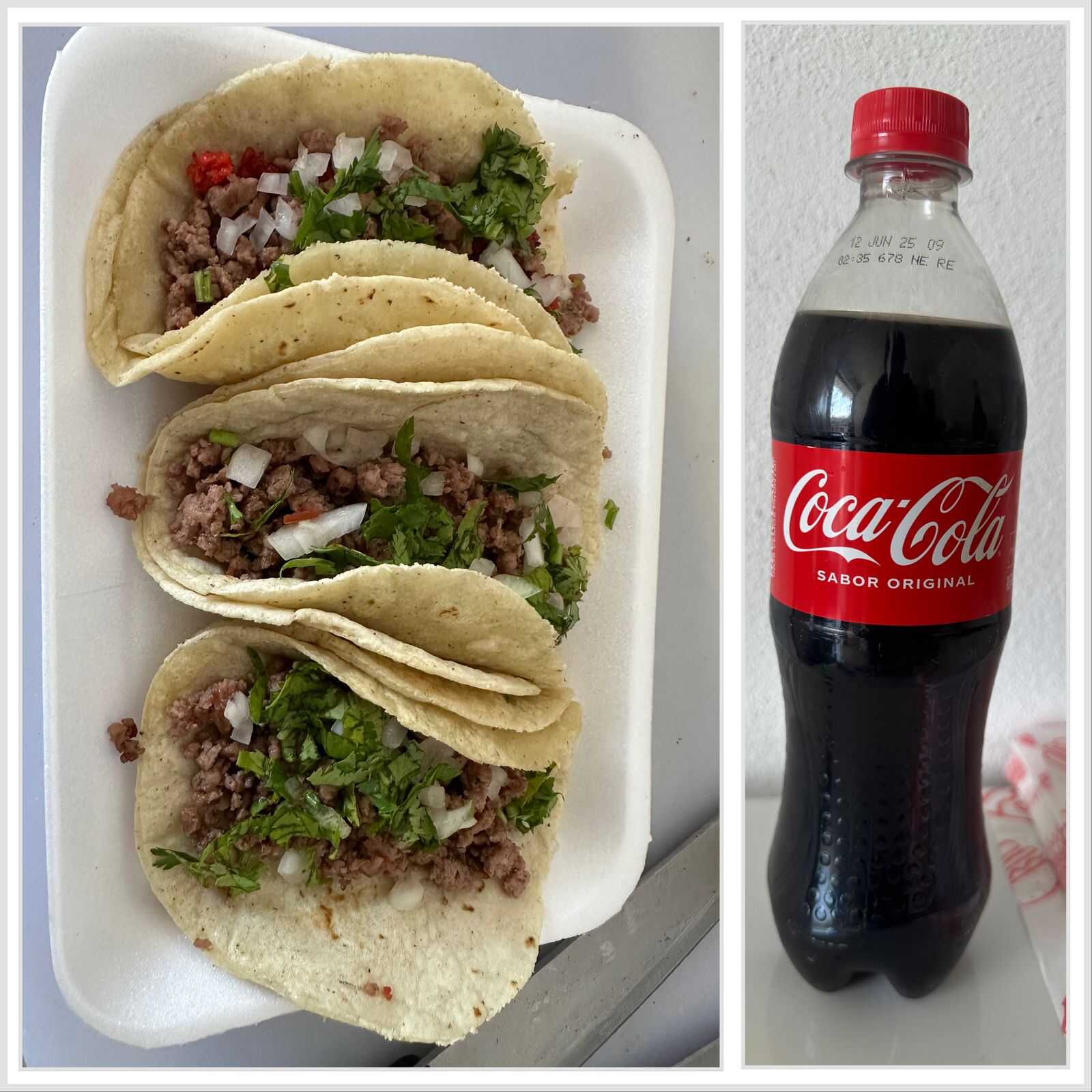 Tacos + Coca Cola