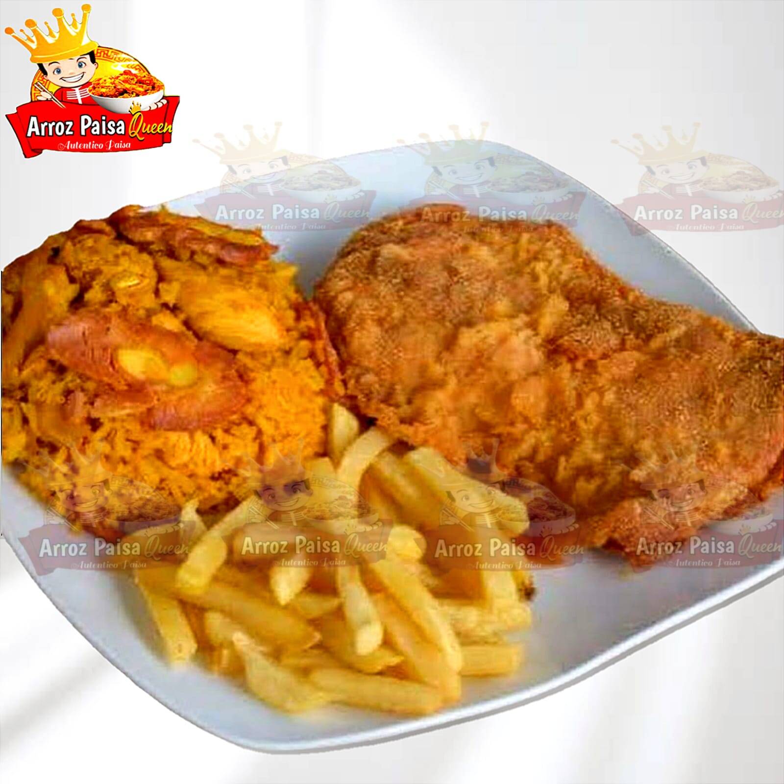 Combo Filete Pollo + Arroz Paisa + Papas