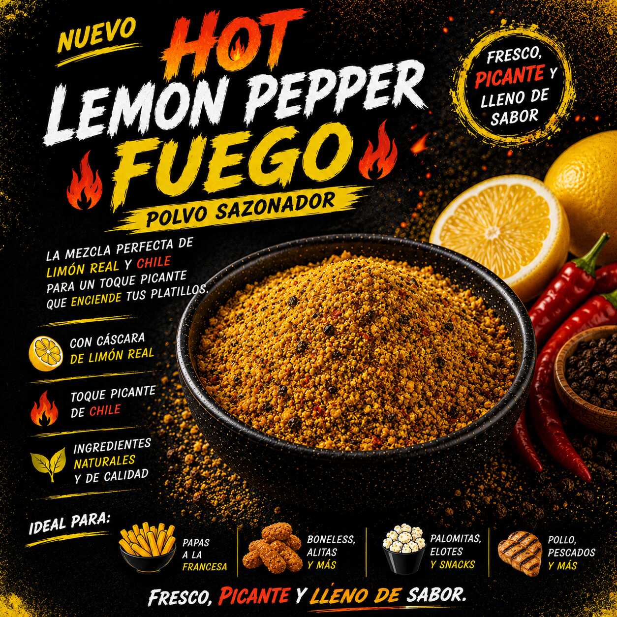 SALSA HOT LEMON PEPPER 🌶️🌶️🌶️