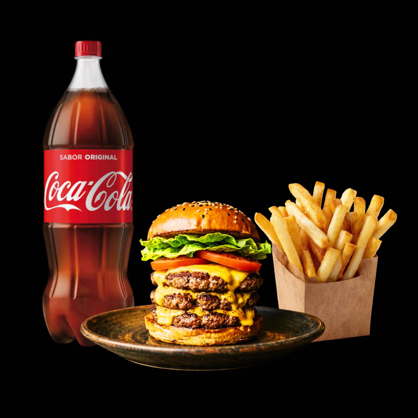 🔥 TRIPLO SALAD + BATATA + ONION RING + COCA 2L
É lanche pra ninguém colocar defeito! 🍔🔥
Um lanche triplo, acompanhado de batata frita e uma Coca-Cola 2L pra completar a festa.
Muito recheio, muita crocância e bebida pra geral! 😋
👉 Chama a galera e pede logo o seu!