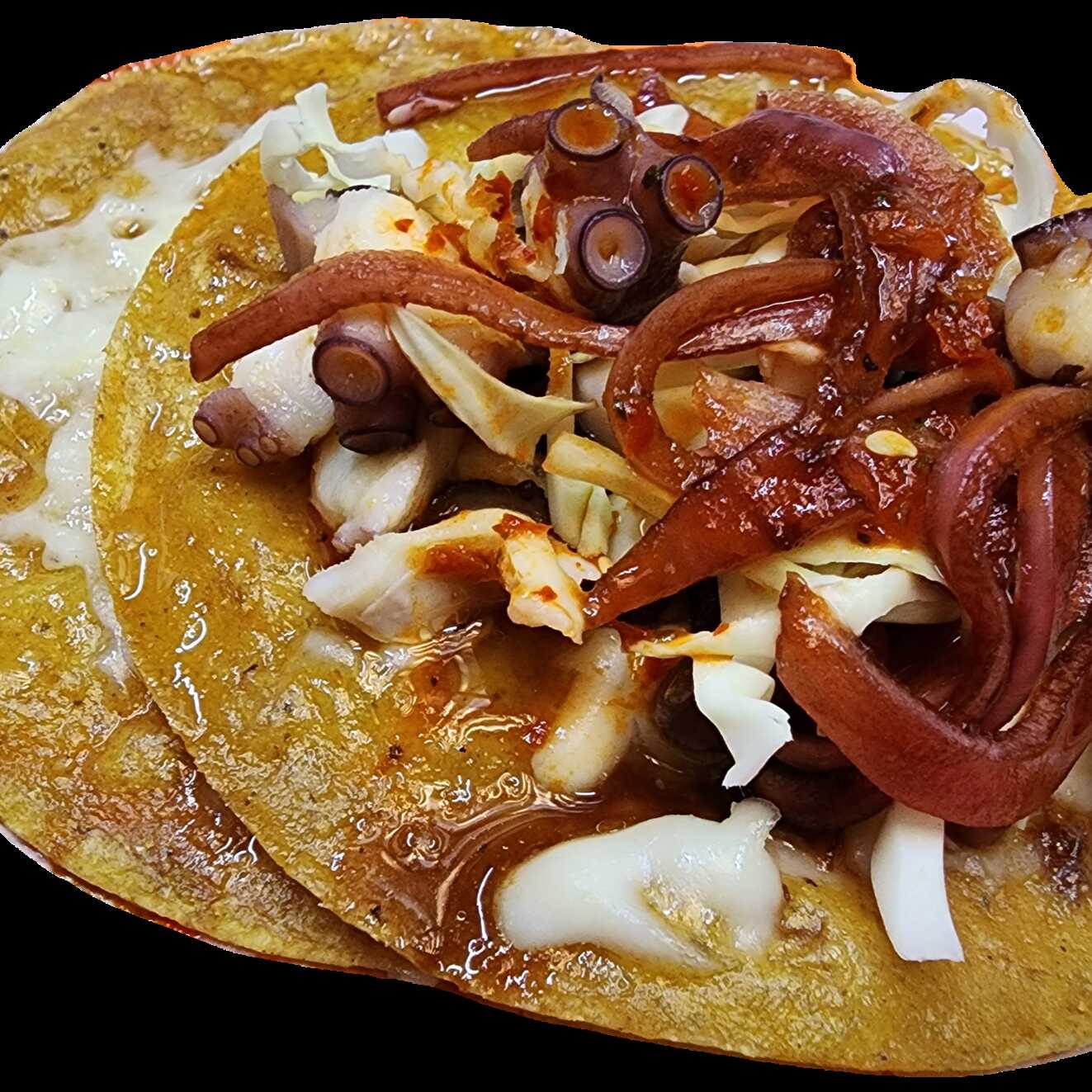 Taco con Queso de Pulpo