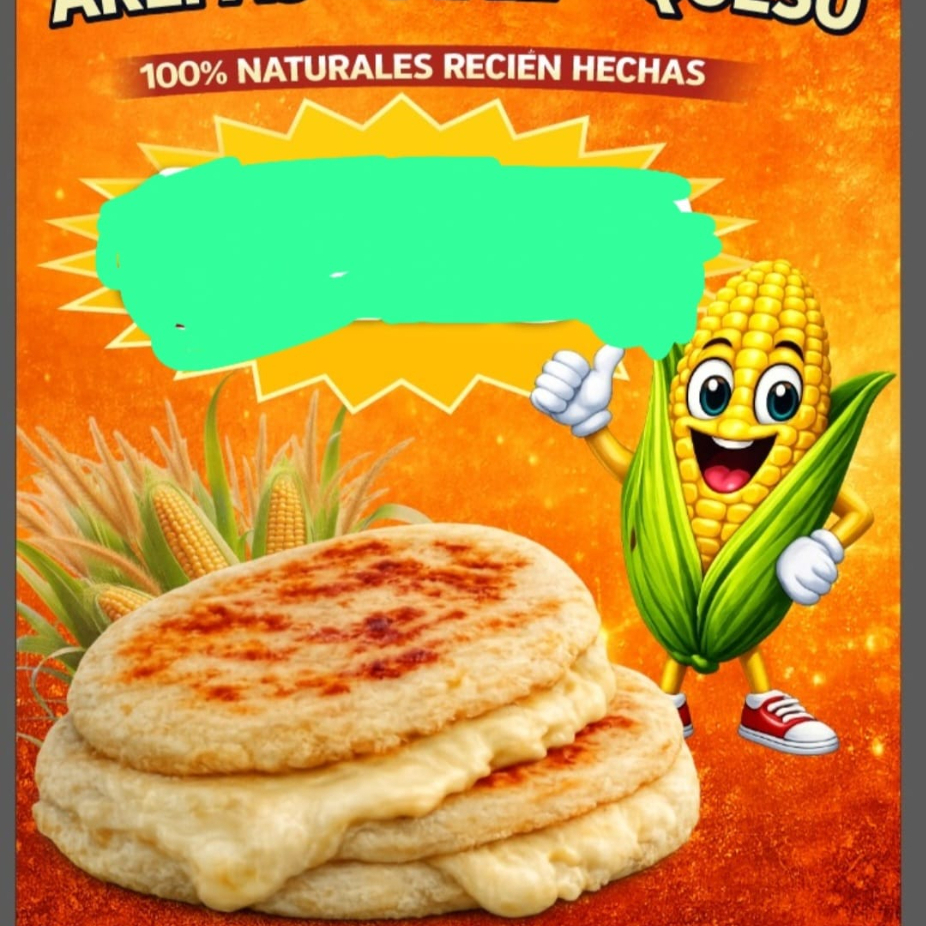 5 AREPAS DE MAIZ CON QUESO