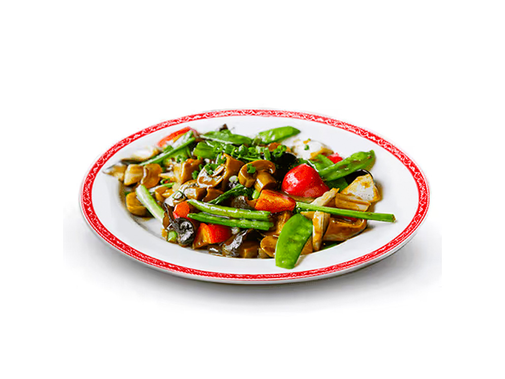 Verduras Salteadas Con Hongos Chinos