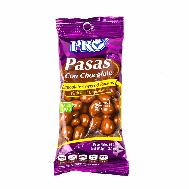 Pro Pasas con Chocolate 80 g