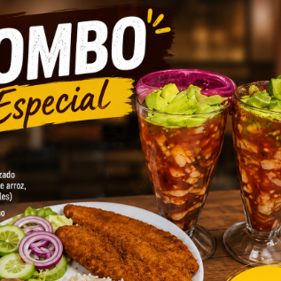 Coctel Mediano + Filete Empanizado