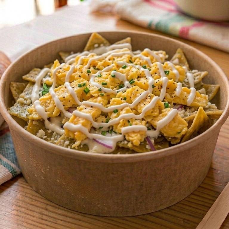 1/2 Orden de Chilaquiles Huevo Revuelto