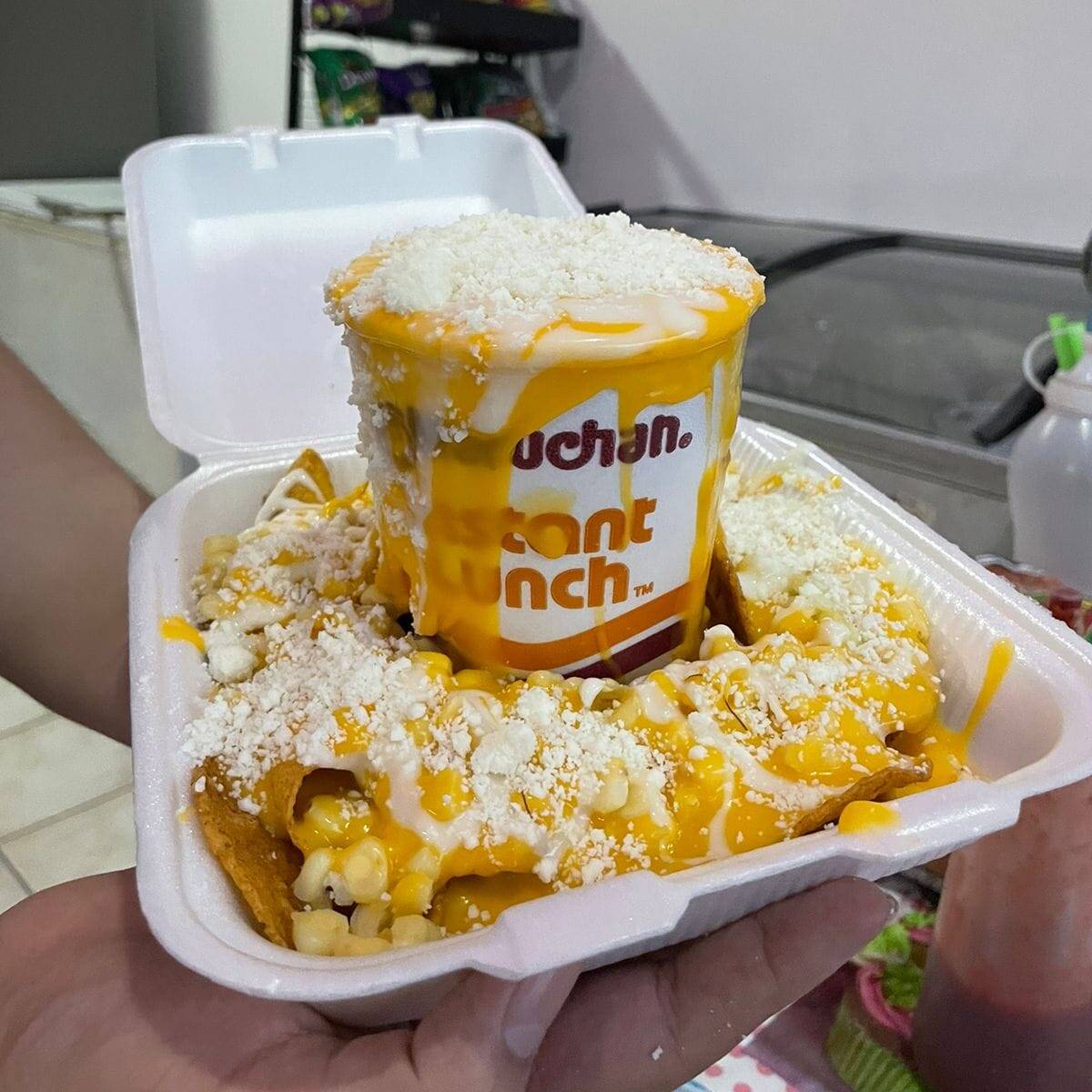 Maruchan con Elote