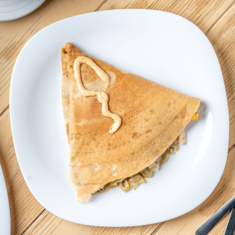 Crepa Salada Vishuddha, Hawaiana con Aceitunas