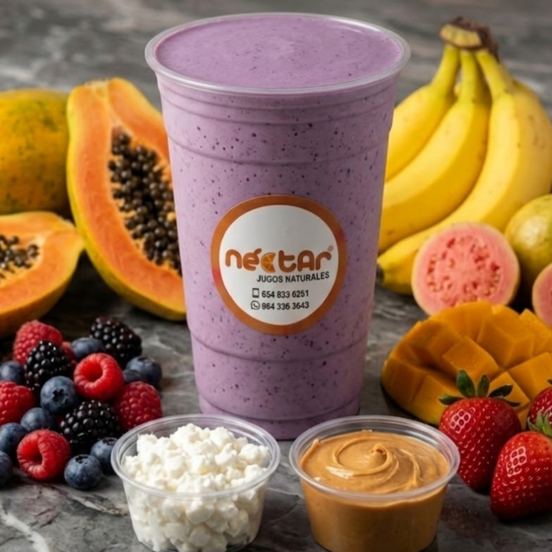 Proteína Natural con Queso Cottage y Fruta