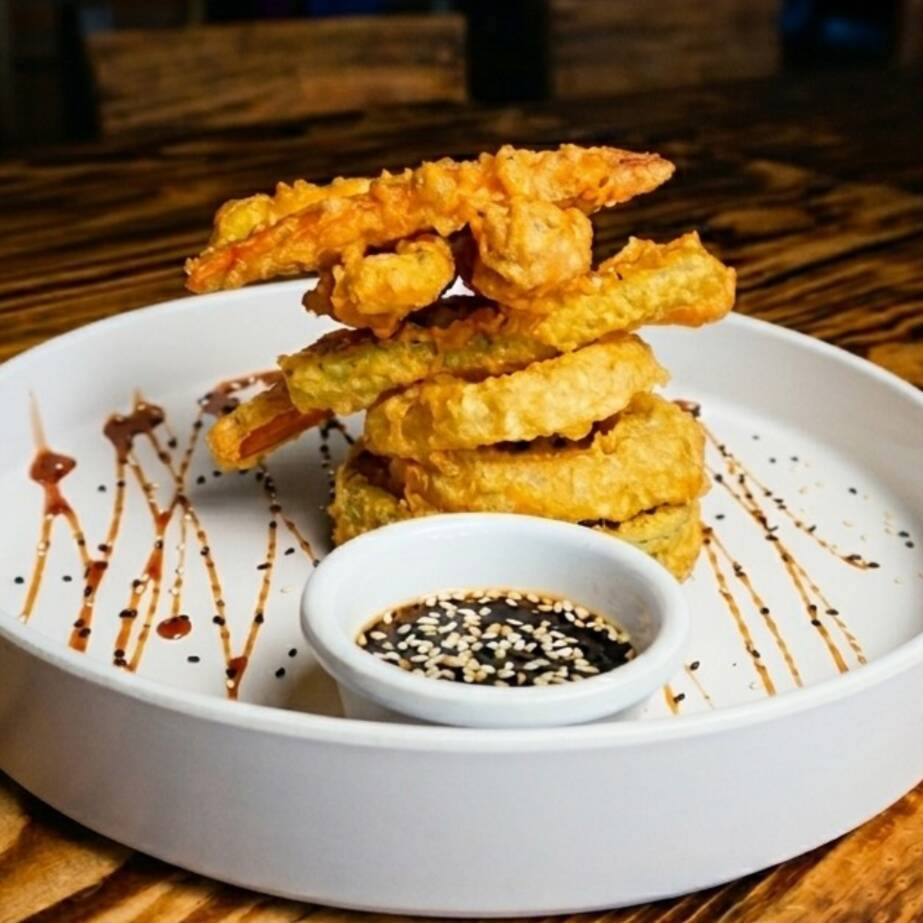 Vegetales Tempura con Camaron