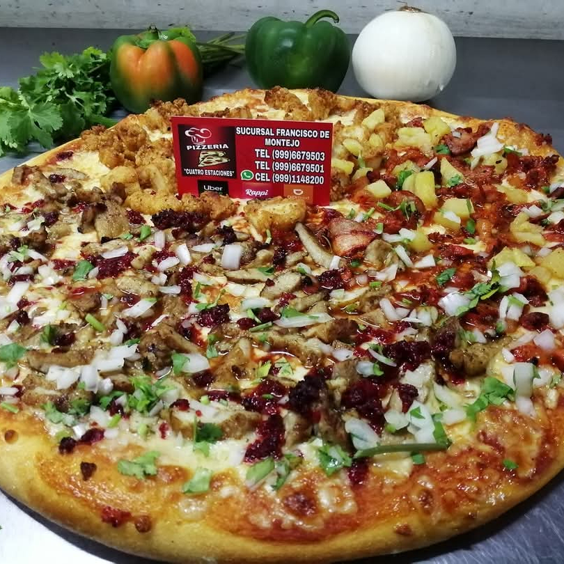 PIZZA GRANDE 3 CARNES +PAN C/AJO