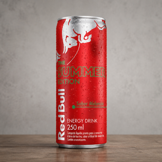 Energético Red Bull sabor melancia.