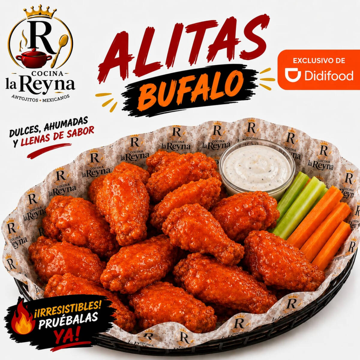 Alitas Salsa Búfalo Clásicas (Individual) 250g