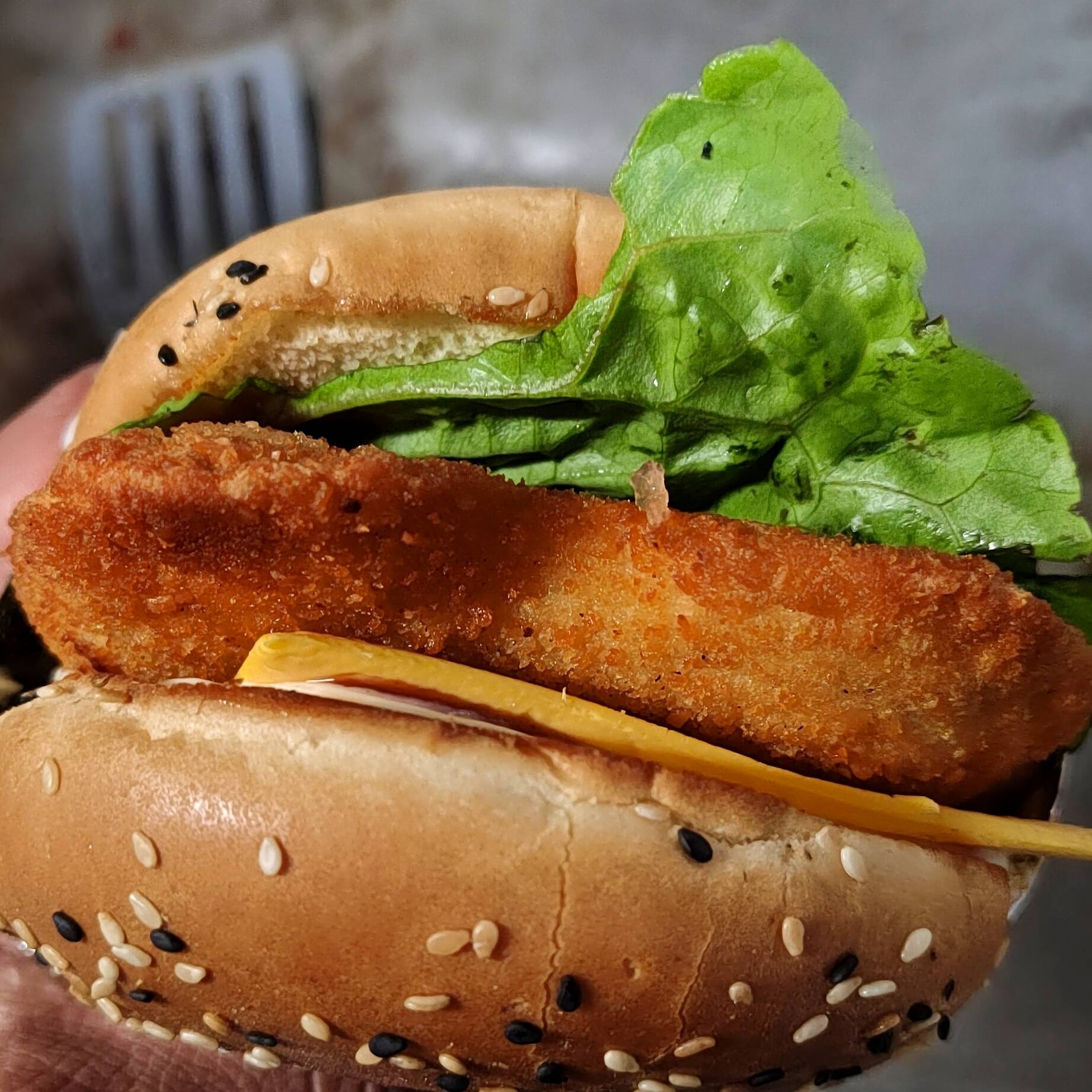 Hamburguesa de Pollo con Papas