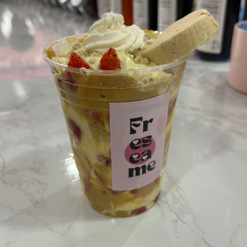 Fresas/Plátano con Crema Mazapán