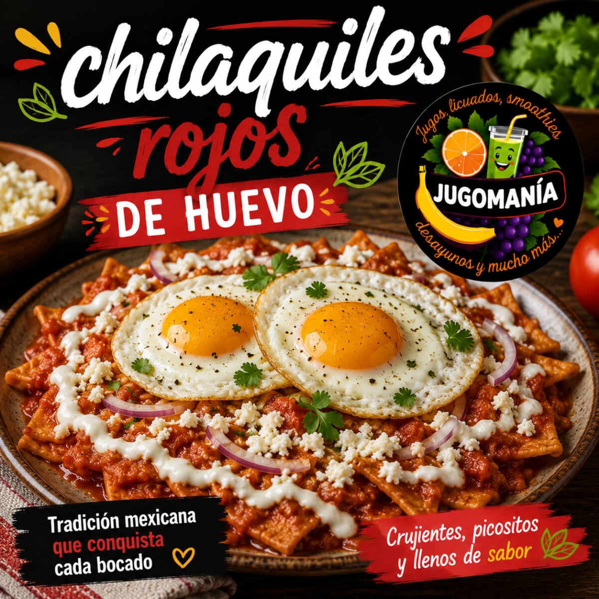 Chilaquiles Rojos Con Huevo