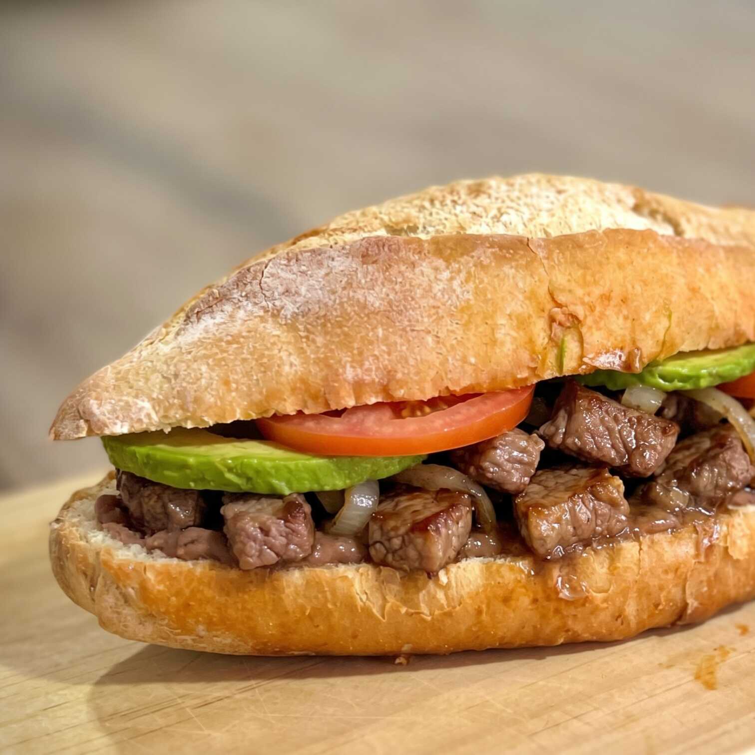 Lonche de Bistec