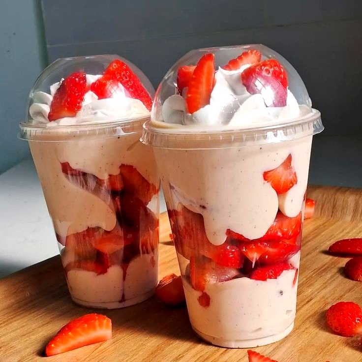Fresas con crema