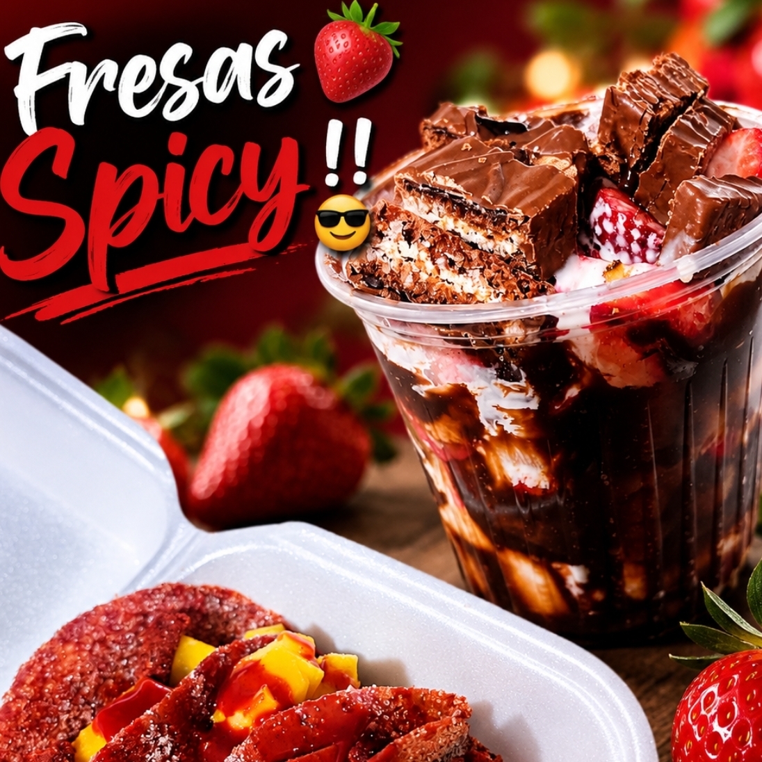 fresas con crema kinder delice 3/4