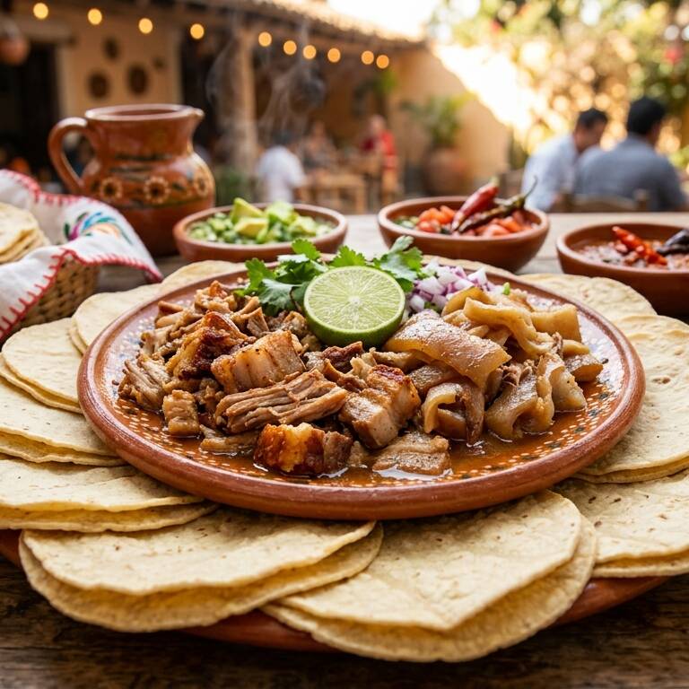 1/2kilo de Surtido (carnitas y Cuerito)