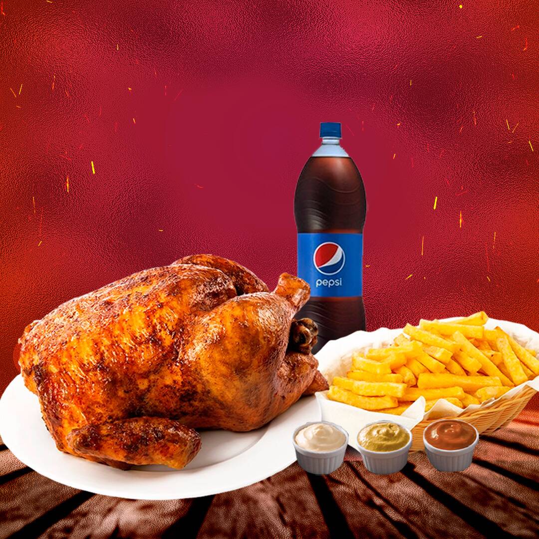 Pollo a la Brasa 1 Ud con Gaseosa 1.5 L
