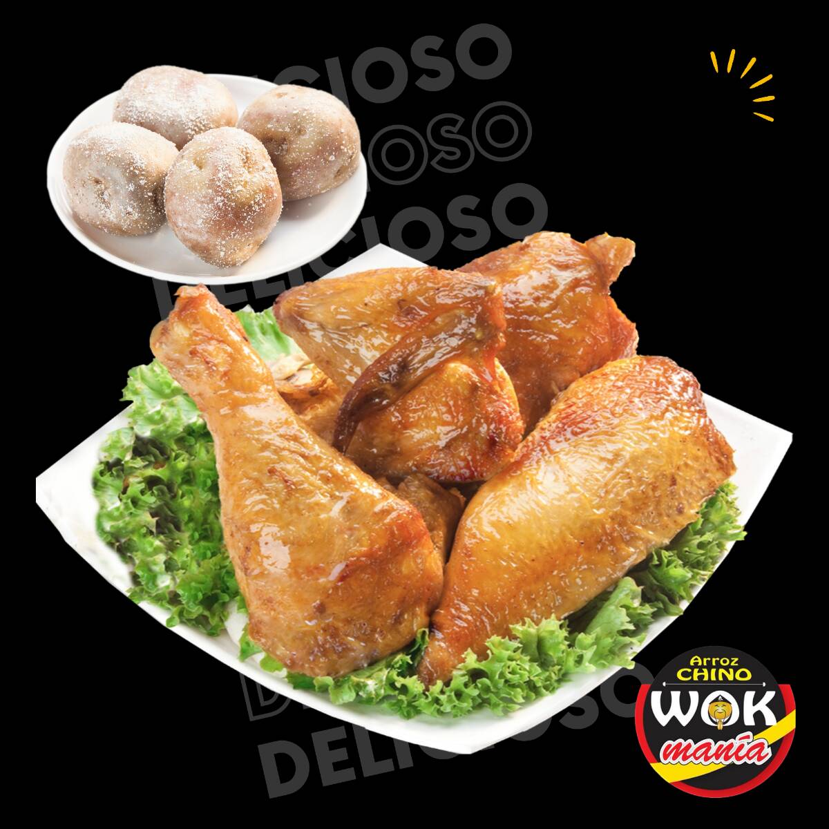 1/2 Pollo + 2 Acompañamientos
