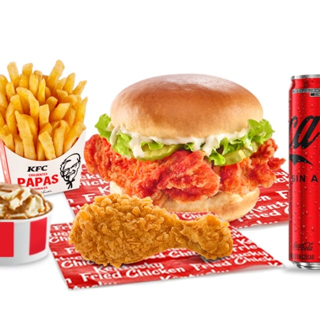 MegaCombo Ke Tiras® Burger + Pollo