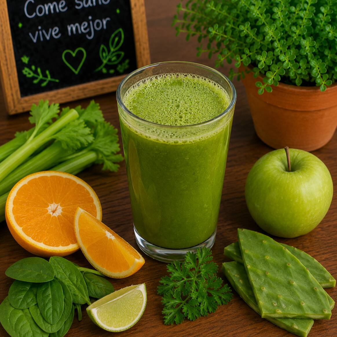 Jugo Verde Con Naranja 500 Ml
