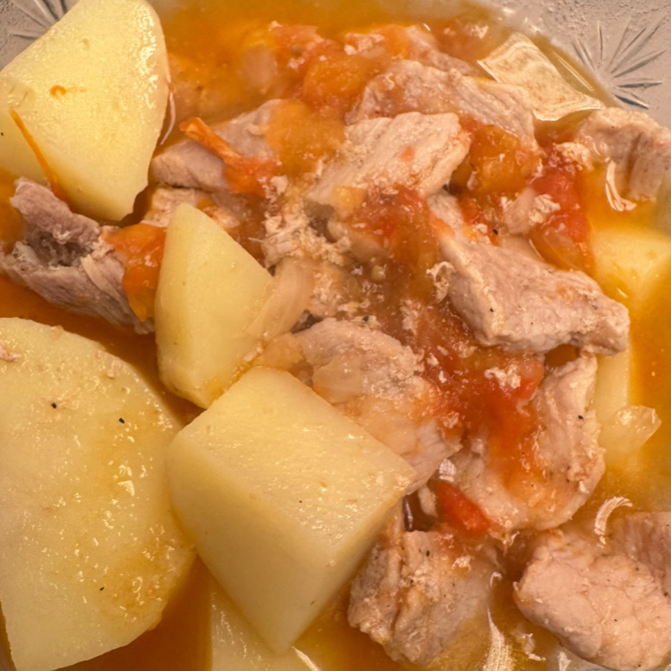 BISTEC DE PUERCO CON PAPAS