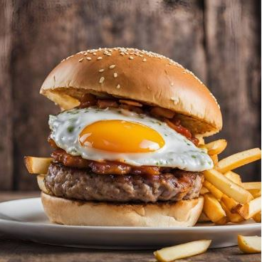 Morning Star Burger, Fríes y Ice Tea