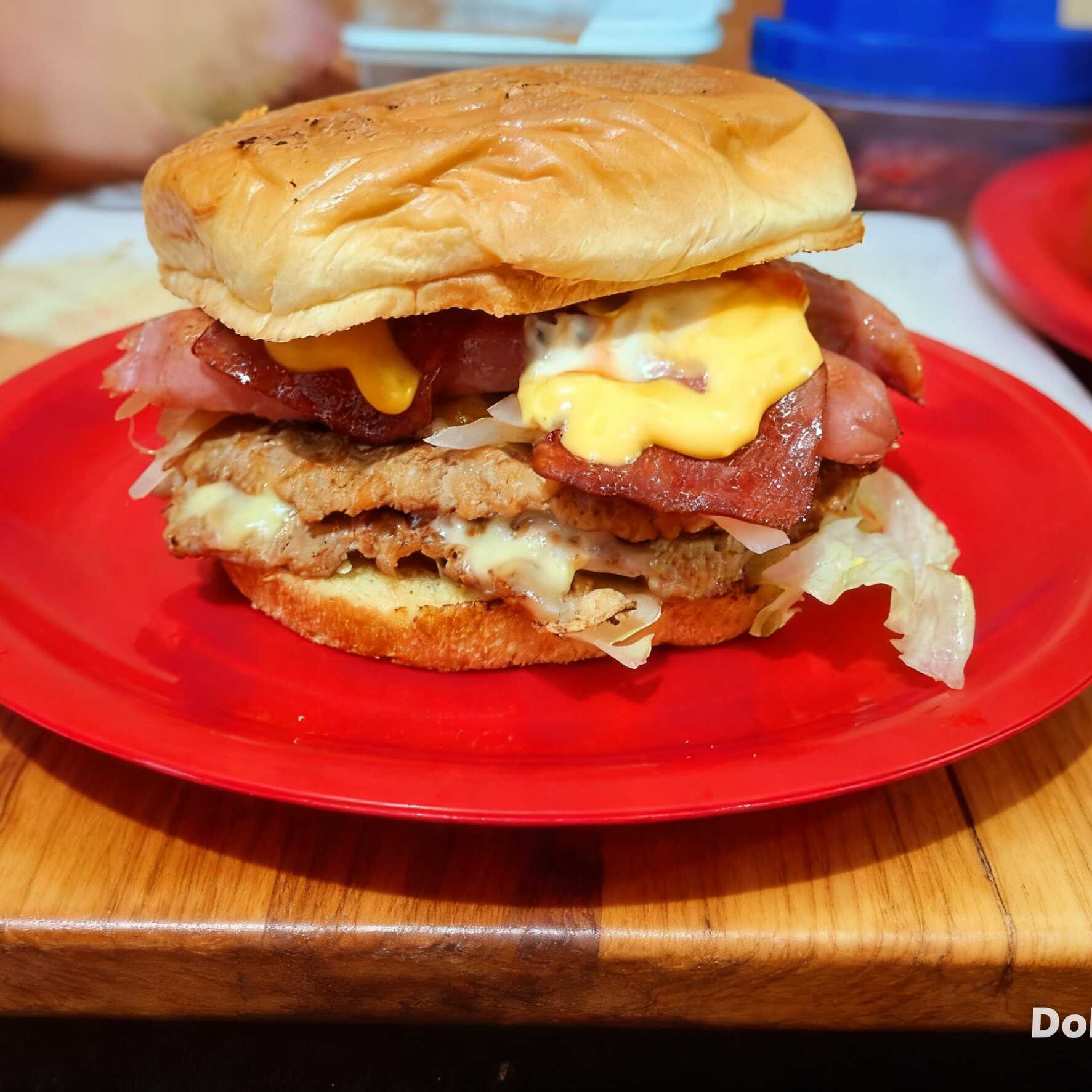 Hamburguesa de Puerco Doble Carne