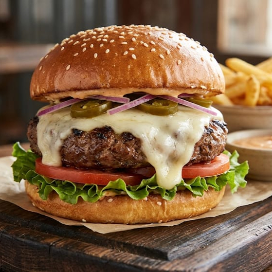 Hamburguesa Goliat Triple Queso