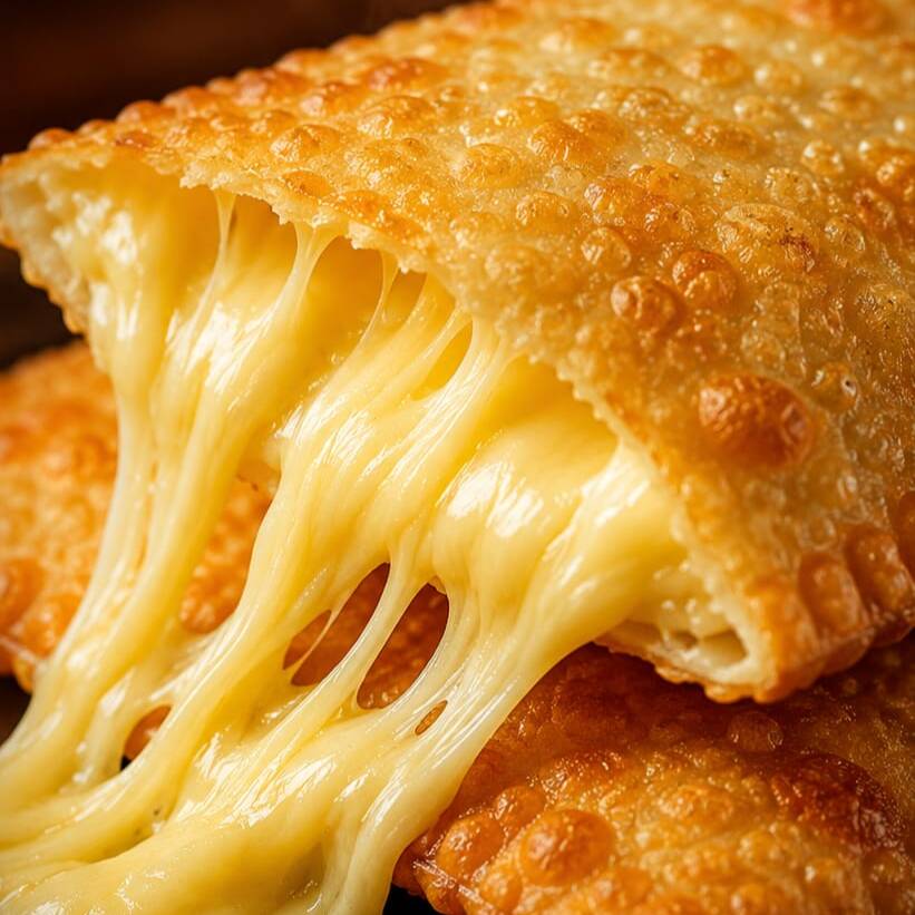 Crocante por fora, cremoso por dentro e simplesmente irresistível!! Nosso pastel é feito com massa leve e sequinha, que fica dourada e crocante na medida certa, envolvendo um recheio generoso de queijo derretido, cremoso e cheio de sabor.