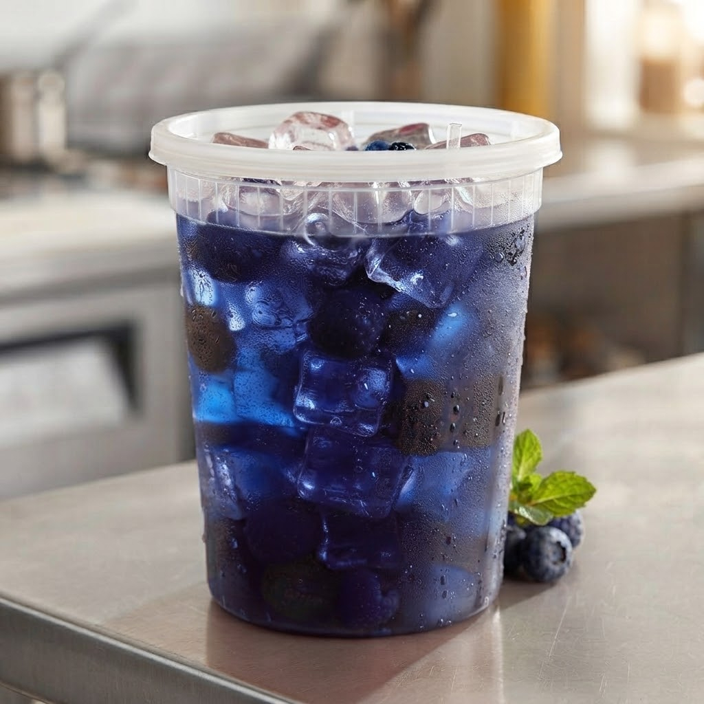 🧊 LITRO DE TÉ HELADO MORA AZUL + Hielos