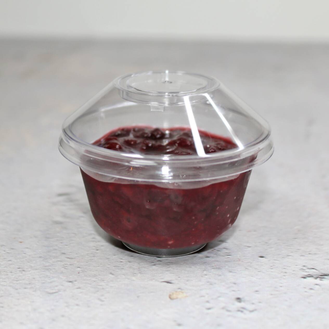 Vaso de frutos rojos
