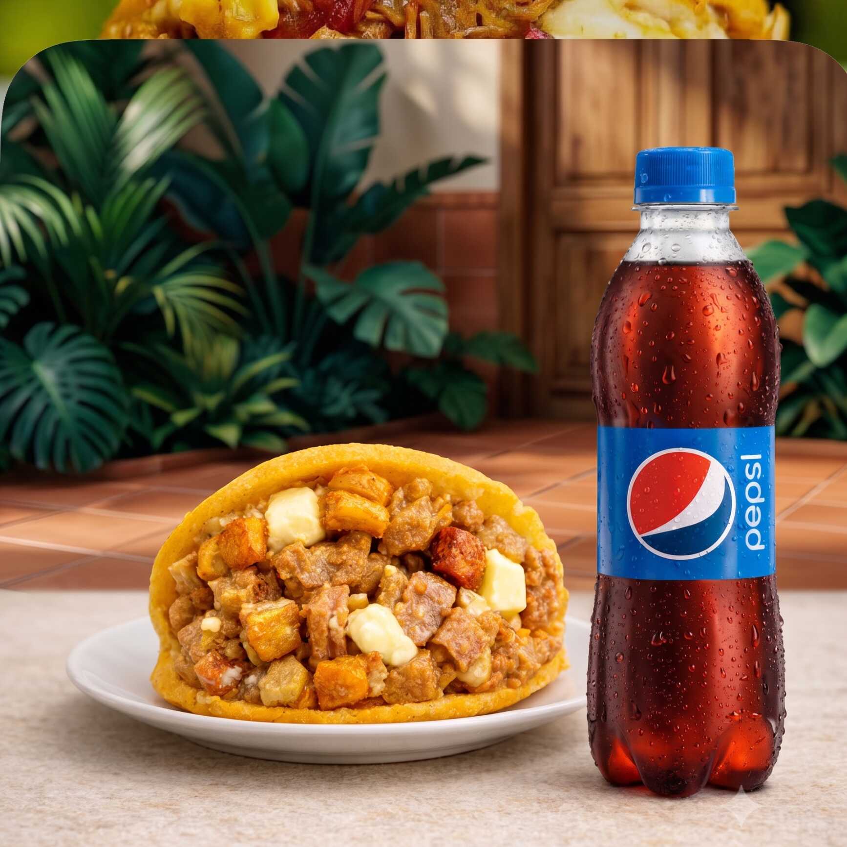 Arepiz Chicharrona + Bebida