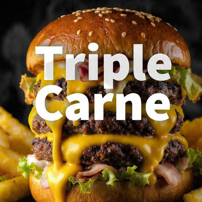 hamburguesa super druper triple