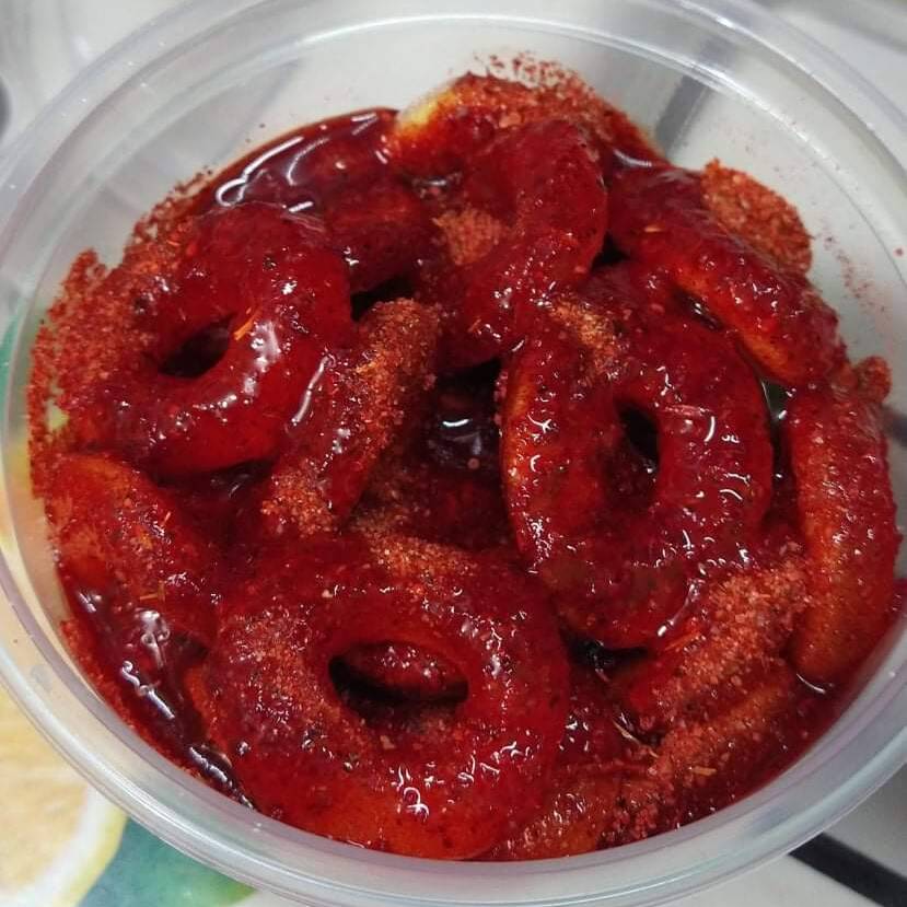 Aros de Durazno Ahogados 300 Gr