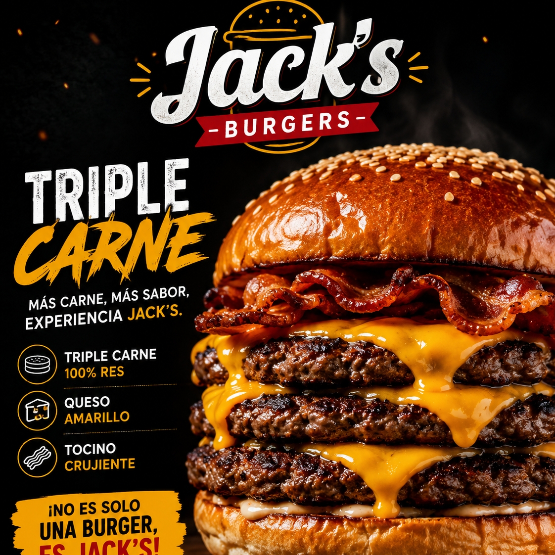 Hamburguesa Triple Americana