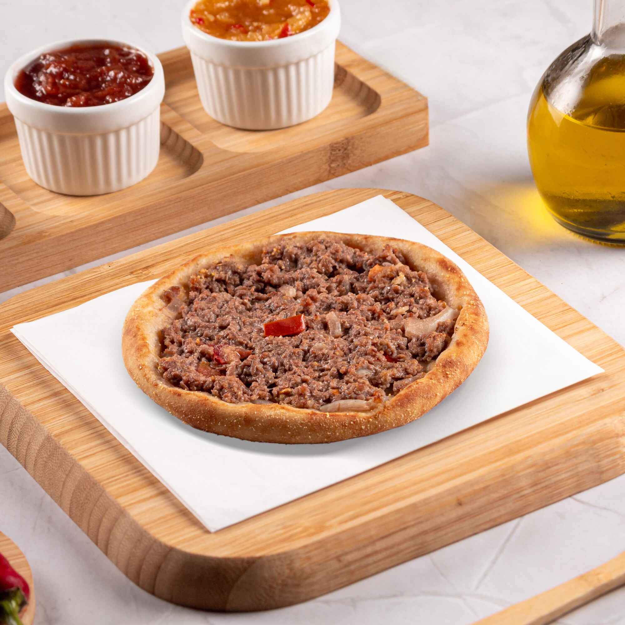 Recheada com carne, tomate e cebola picados, um clássico cheio de sabor.