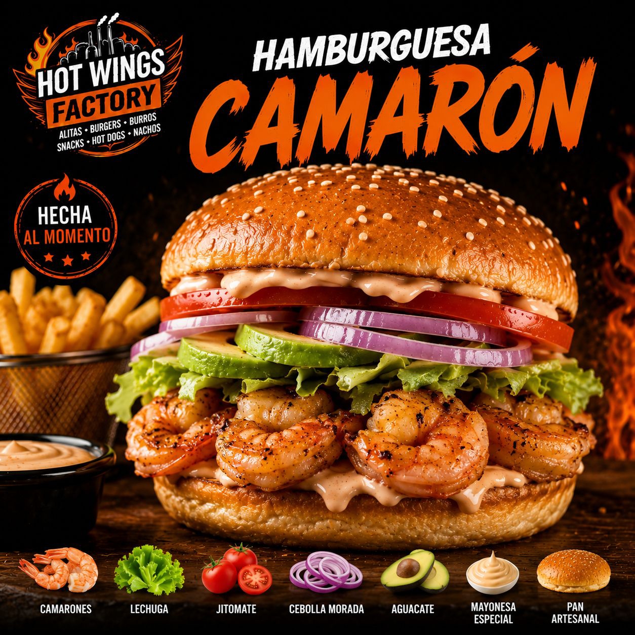 HAMBURGESA CAMARON