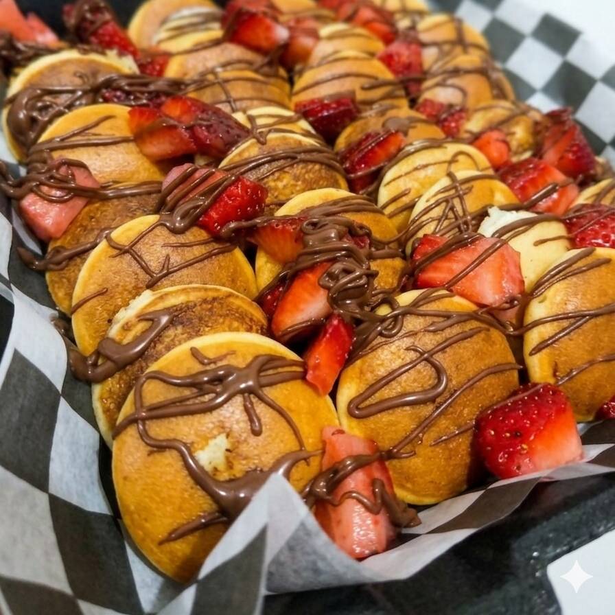 Mini Hotcakes con toppings