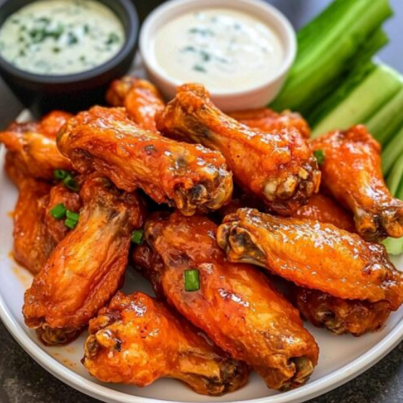 Alitas 8 piezas con vegetales