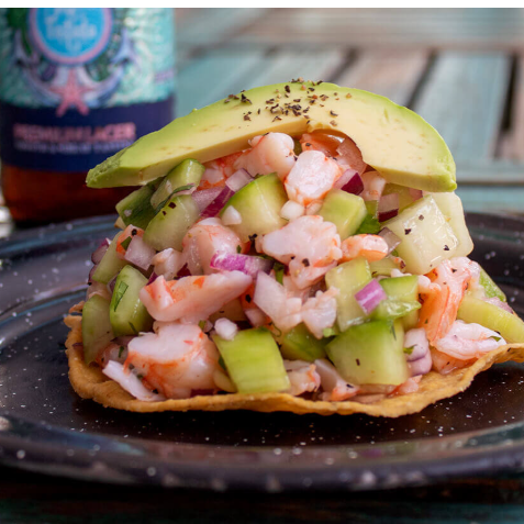 Tostada de Ceviche de Camarón