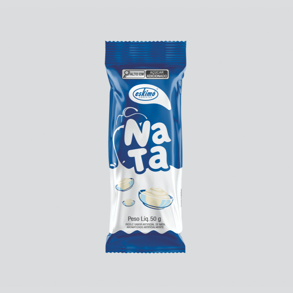 Picolé ao leite sabor artificial de Nata