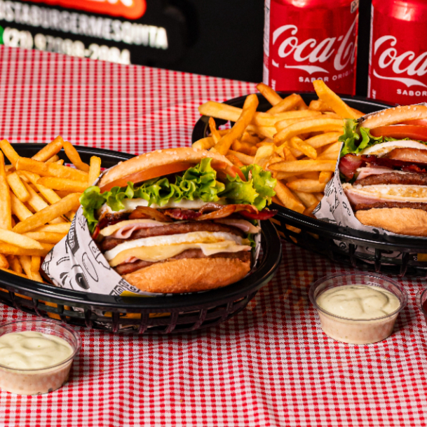 2-B2-BACON, 2- BATATAS E 2- COCA LATA.