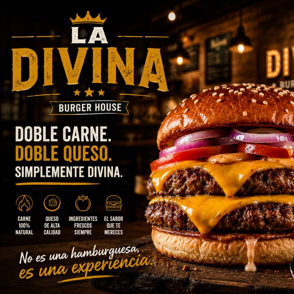 DIVINA HAMBURGUESA DOBLE