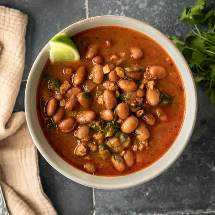 frijoles charros vaso