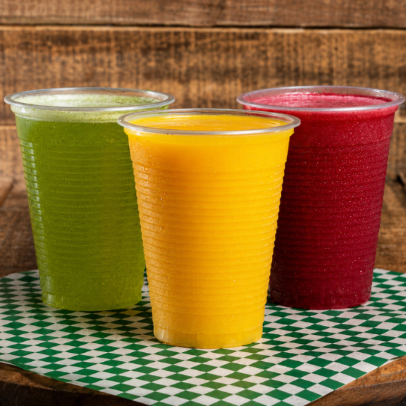 Suco Natural Feito com Polpas Selecionadas, Refrescante e Cheio de Sabor. Acompanhamento Perfeito pra Qualquer Lanche!